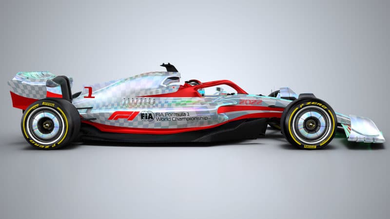 F1 2022 car render side