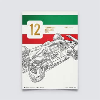 Product image for Giorgio Piola - Ferrari 312 T - Niki Lauda - 1975 | Collector’s Edition