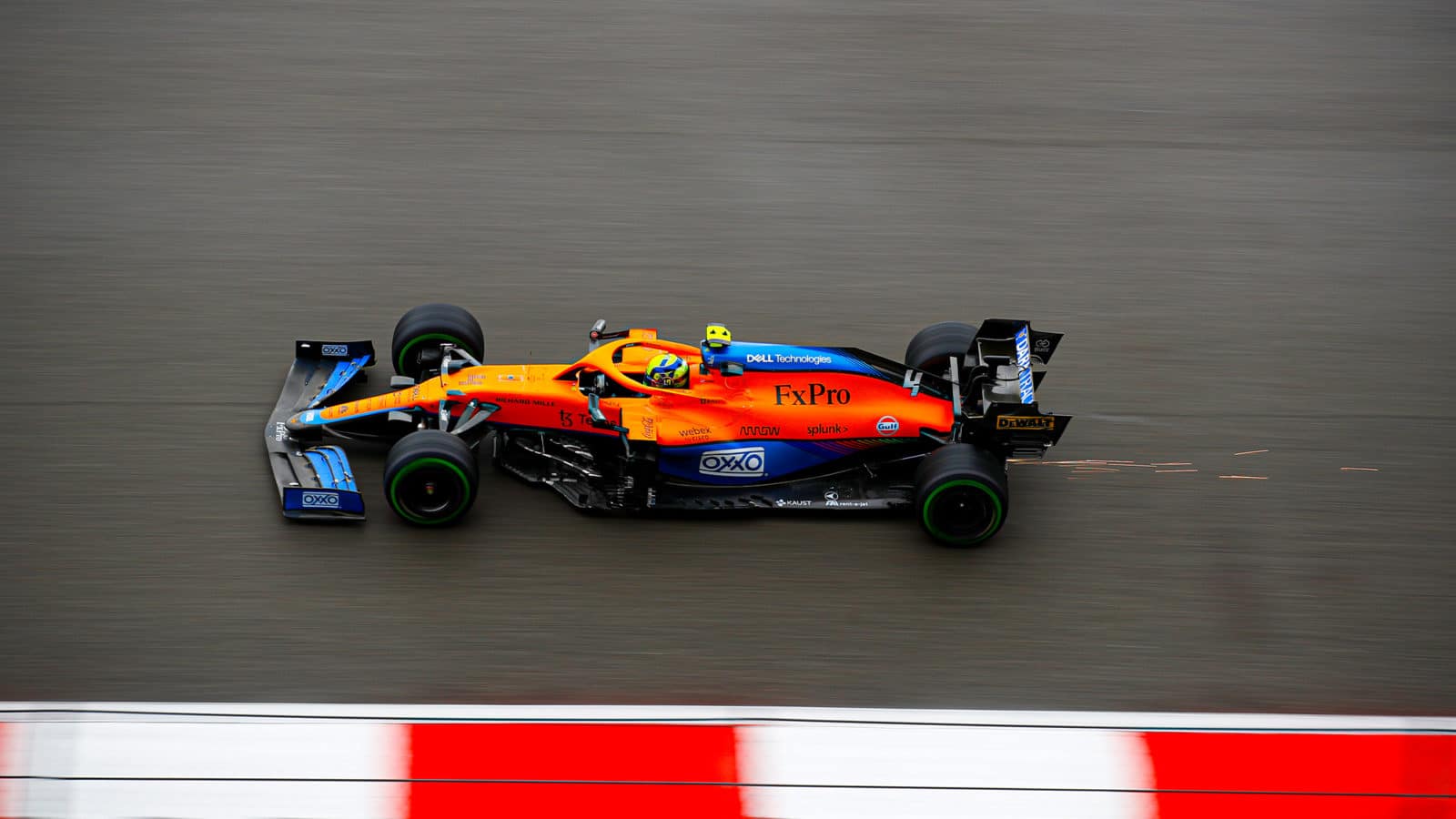 Lando Norris in qualifying for the 2021 Russian GP