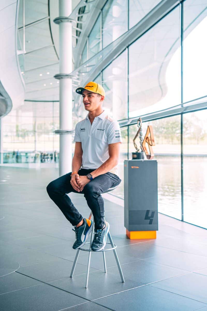 Lando Norris with trophies