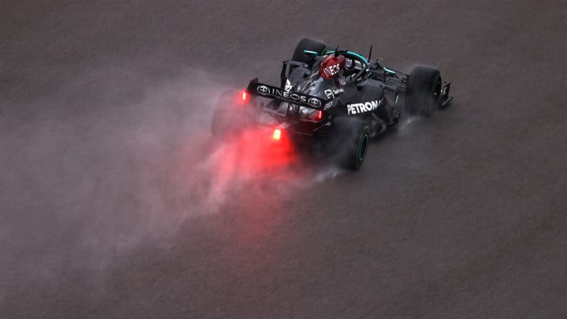 Lewis Hamilton in qualifying for the 2021 Russian GP