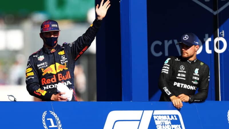 Max Verstappen after winning the first Formula 1 Sprint Qualifying race