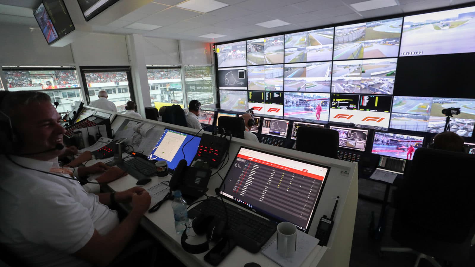 Race control at Hockenheim during the 2019 german Grand Prix