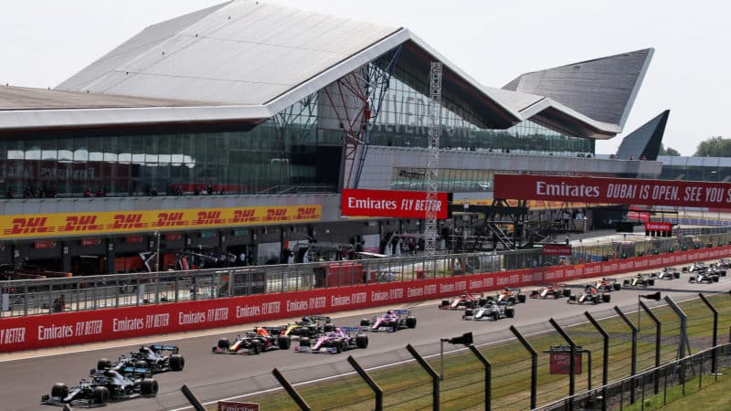 Start of the 2020 70th Anniversary Grand Prix at Silverstone