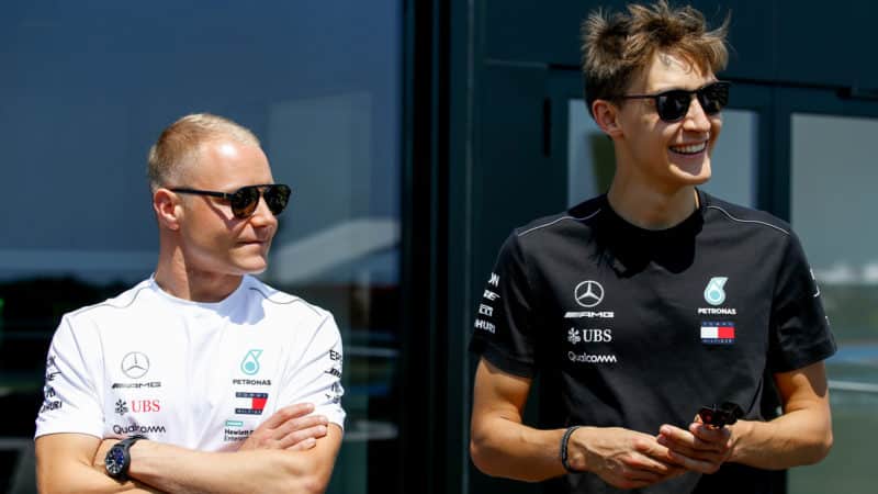 Valtteri Bottas and George Russell in 2018
