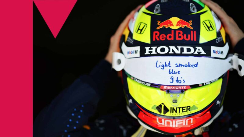 NORTHAMPTON, ENGLAND - JULY 18: Sergio Perez of Mexico and Red Bull Racing prepares to drive in the Pitlane during a red flag delay during the F1 Grand Prix of Great Britain at Silverstone on July 18, 2021 in Northampton, England. (Photo by Peter Fox/Getty Images)