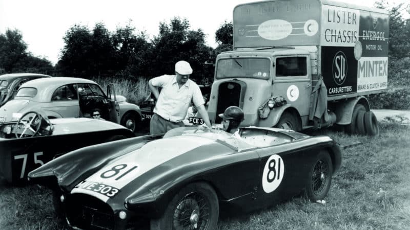 Brian Lister with Scott Brown in 1954