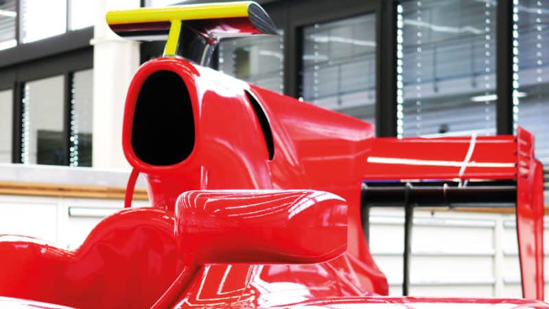 Air intake of unraced 20210 Toyota F1 car