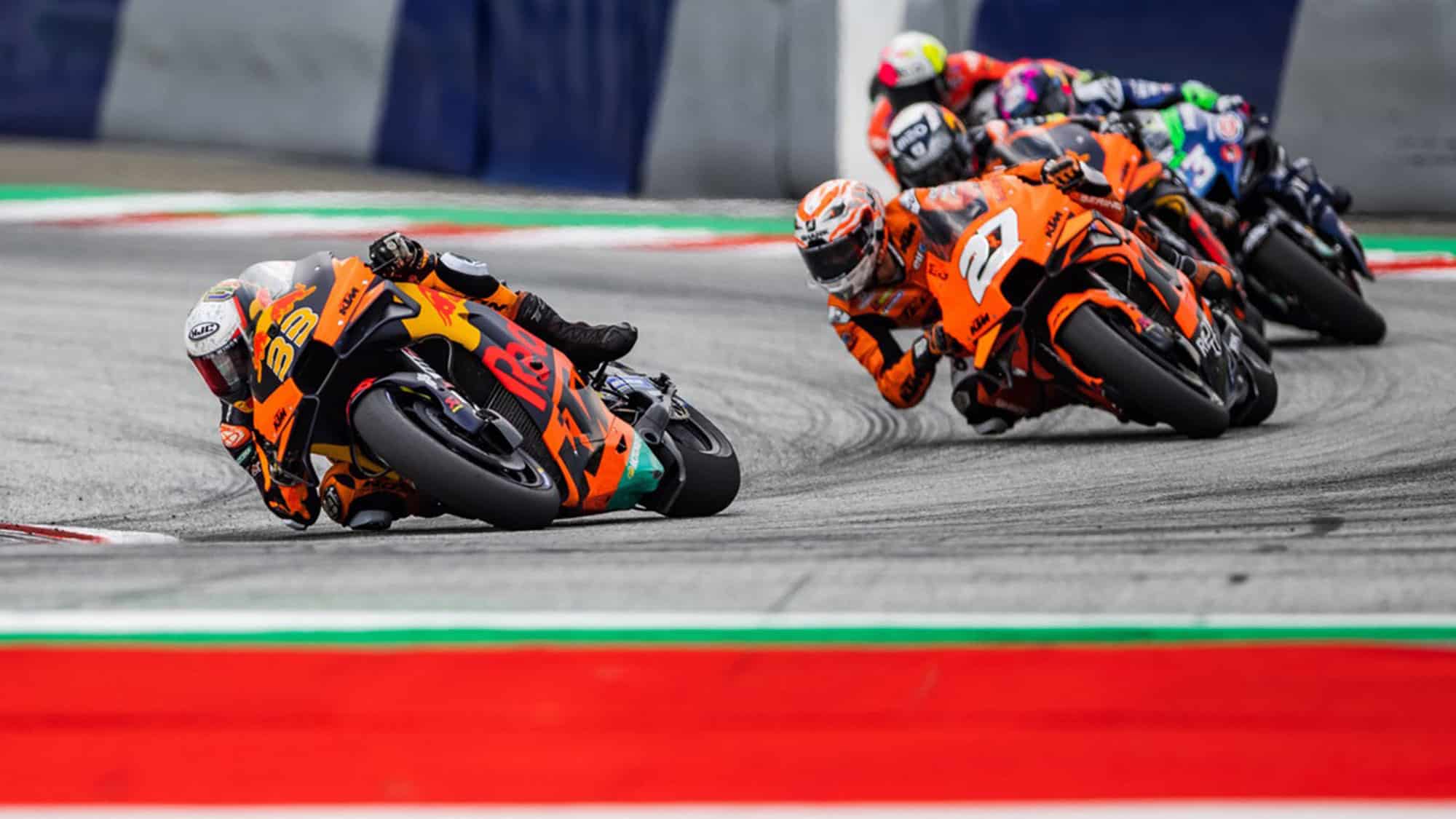 Brad Binder on his way to winning the 2021 Austrian Grand Prix