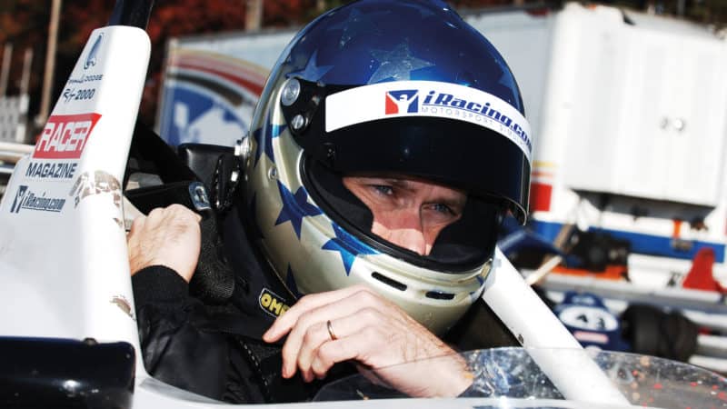 Dave Kaemmer in racing car