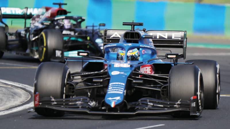 Fernando Alonso in the 2021 Hungarian Grand Prix