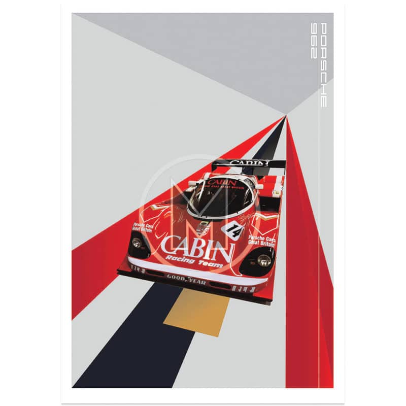 Cabin Racing Team | Porsche 962 | Group C | Art Print | Poster | by ...