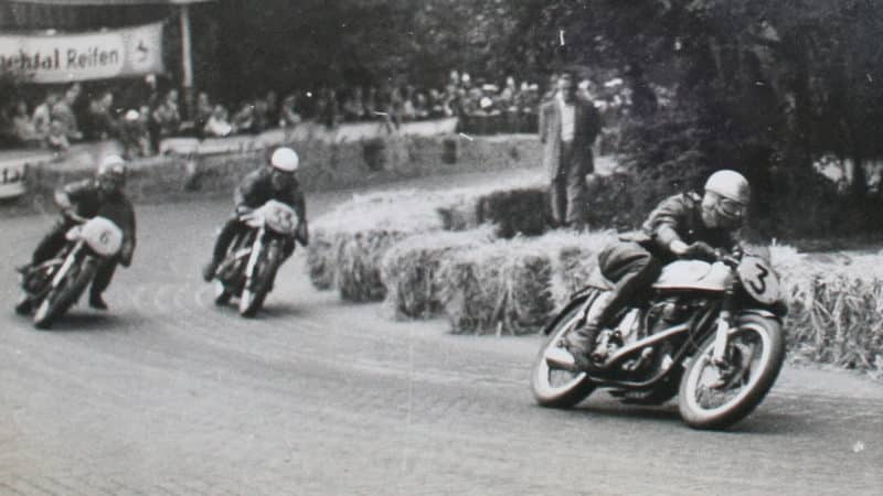 Jack Ahearn on Norton Manx in the 1960s