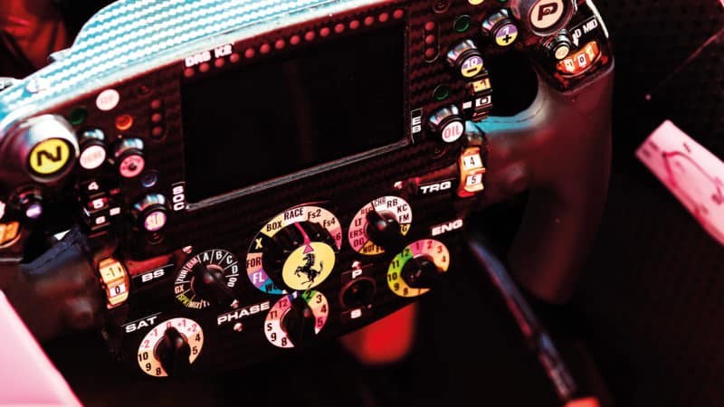Modern F1 Ferrari steering wheel