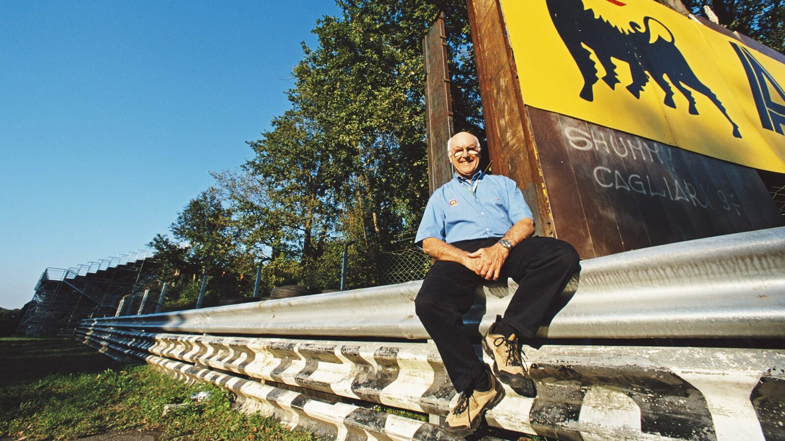 Murray Walker at Monza in 2001