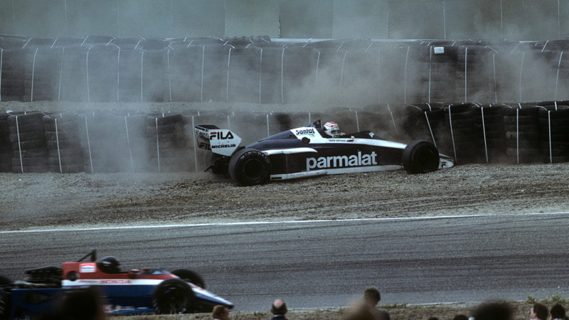 Nelson Piquet crashes out at Zandvoort in 1985