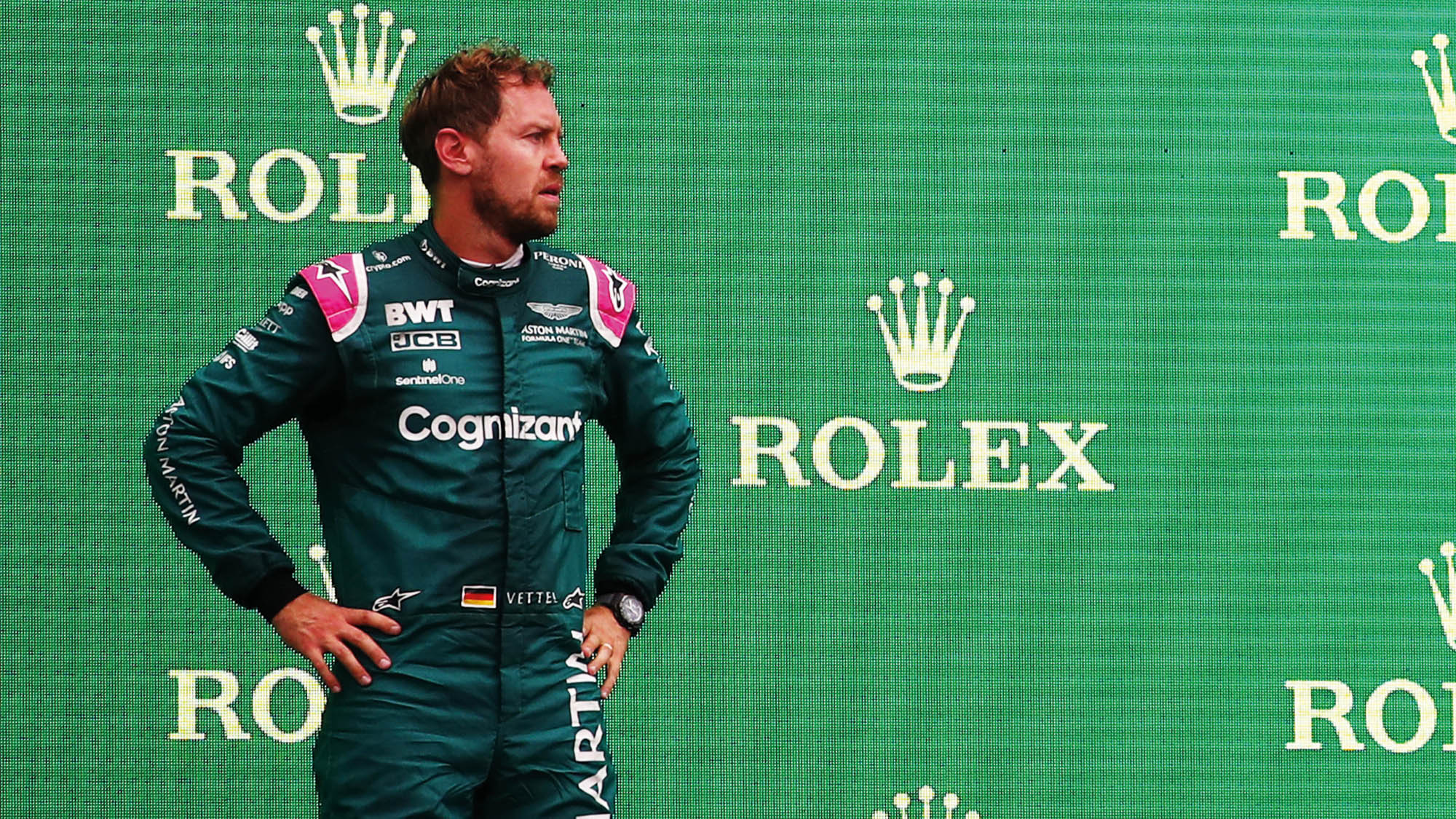  Sebastian-Vettel-on-the-podium-after-the-2021-Hungarian-Grand-prix
