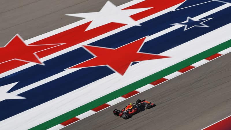Alex Albon at the Circuit of the Americas 2019