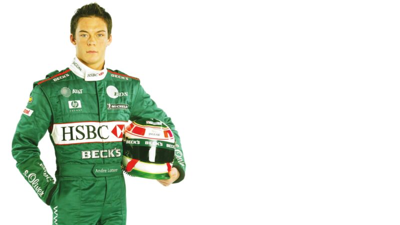 Andre Lotterer in Jaguar racesuit