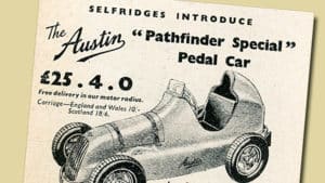 Austin Pathfinder pedal car advertisement
