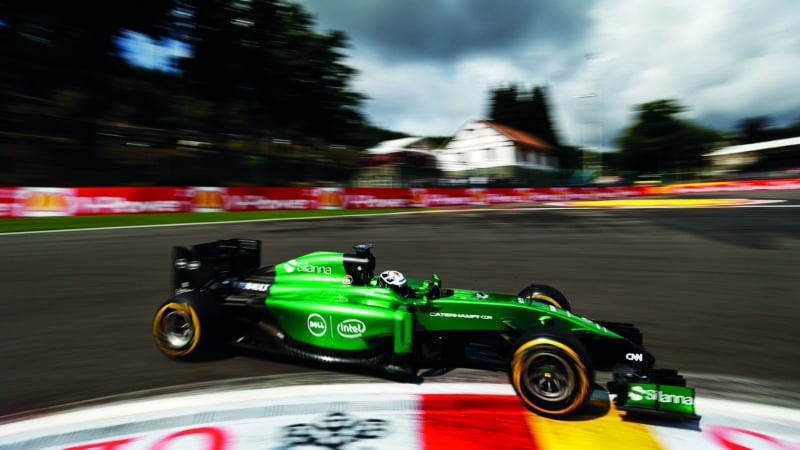 Caterham of Andre Lotterer in F1 at Spa