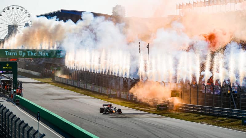 FIreworks as Max Verstappen win the 2021 Dutch GP