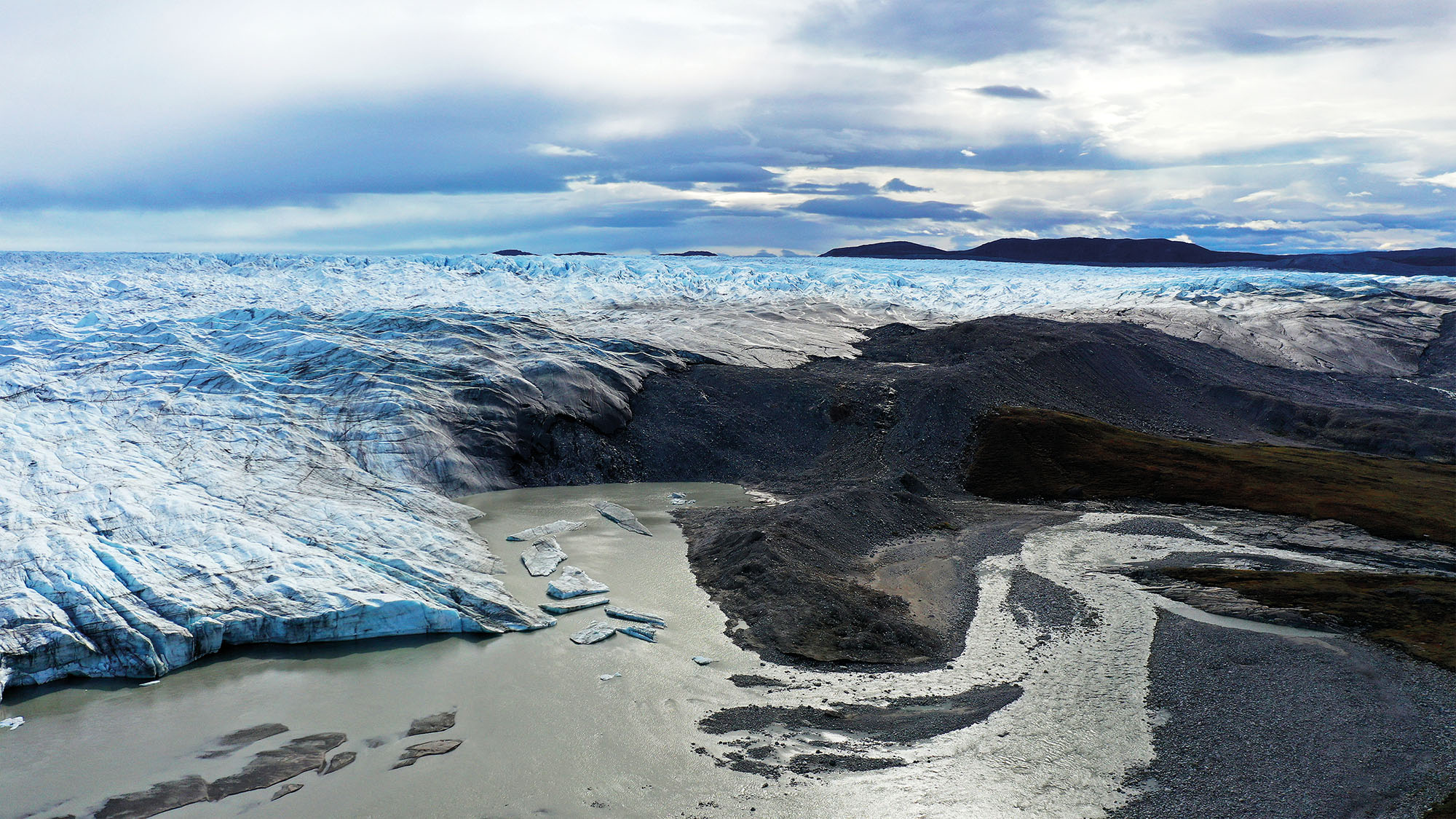Glacier at location of Extreme E Arctic X Prix