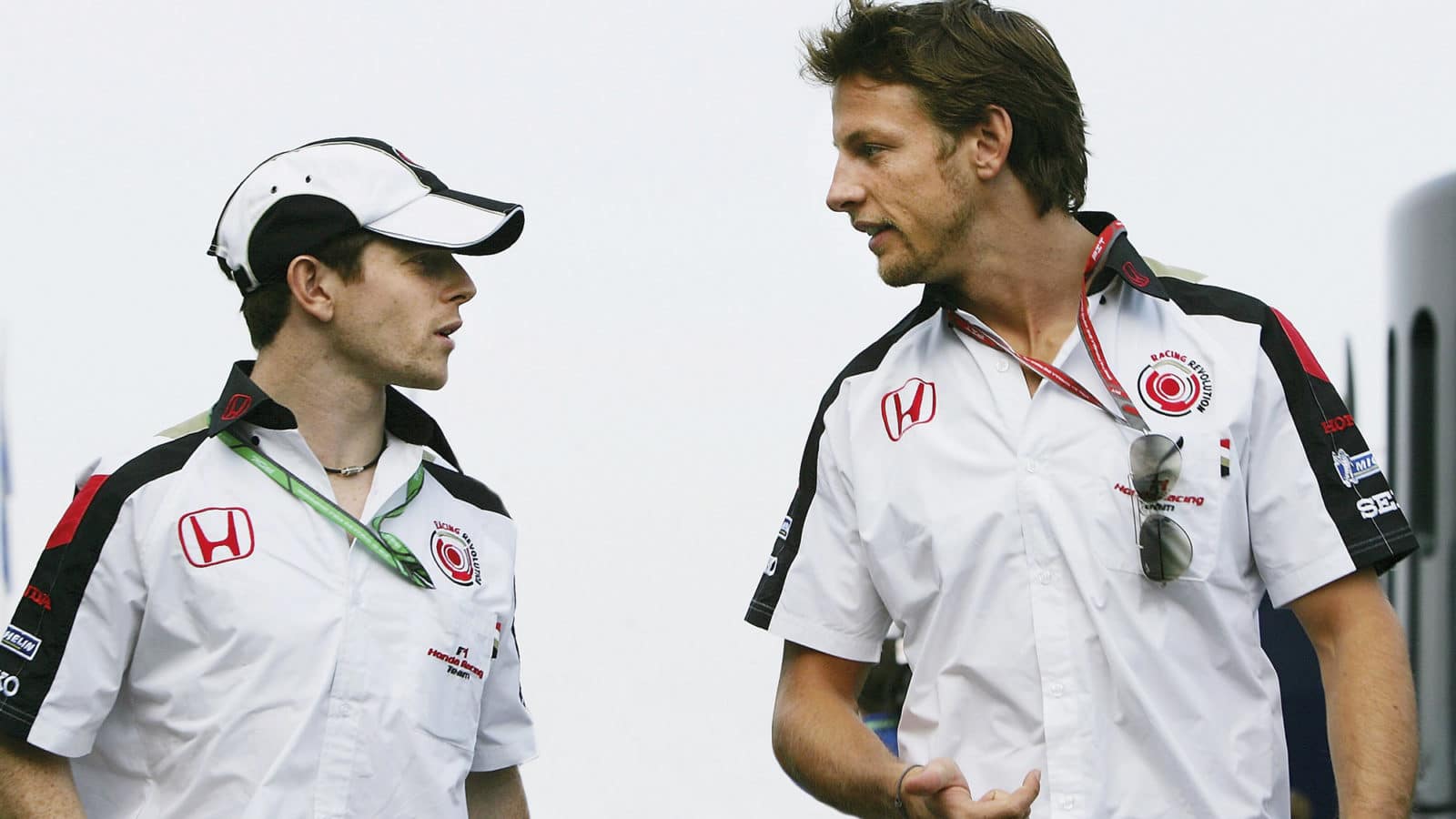 Jenson Button with Anthony Davidson