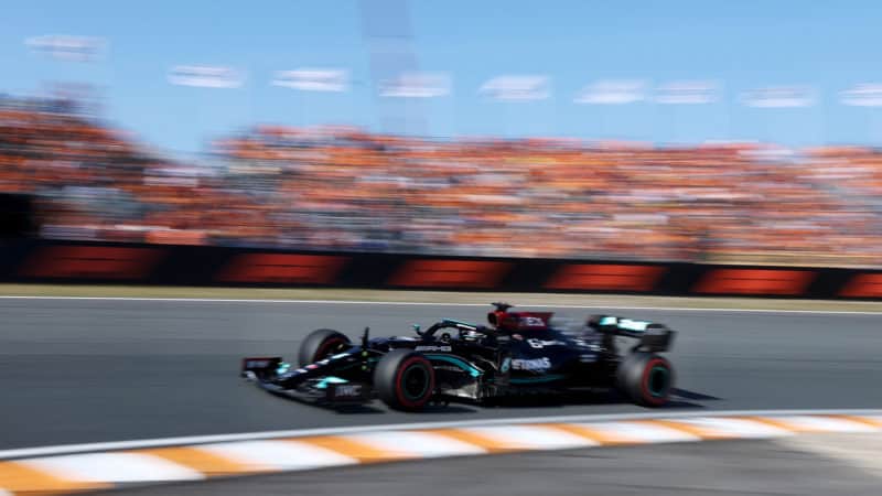 Lewis Hamilton in qualifying for the 2021 Dutch GP