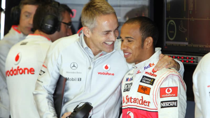 Martin Whitmarsh with Lewis Hamilton in 2009