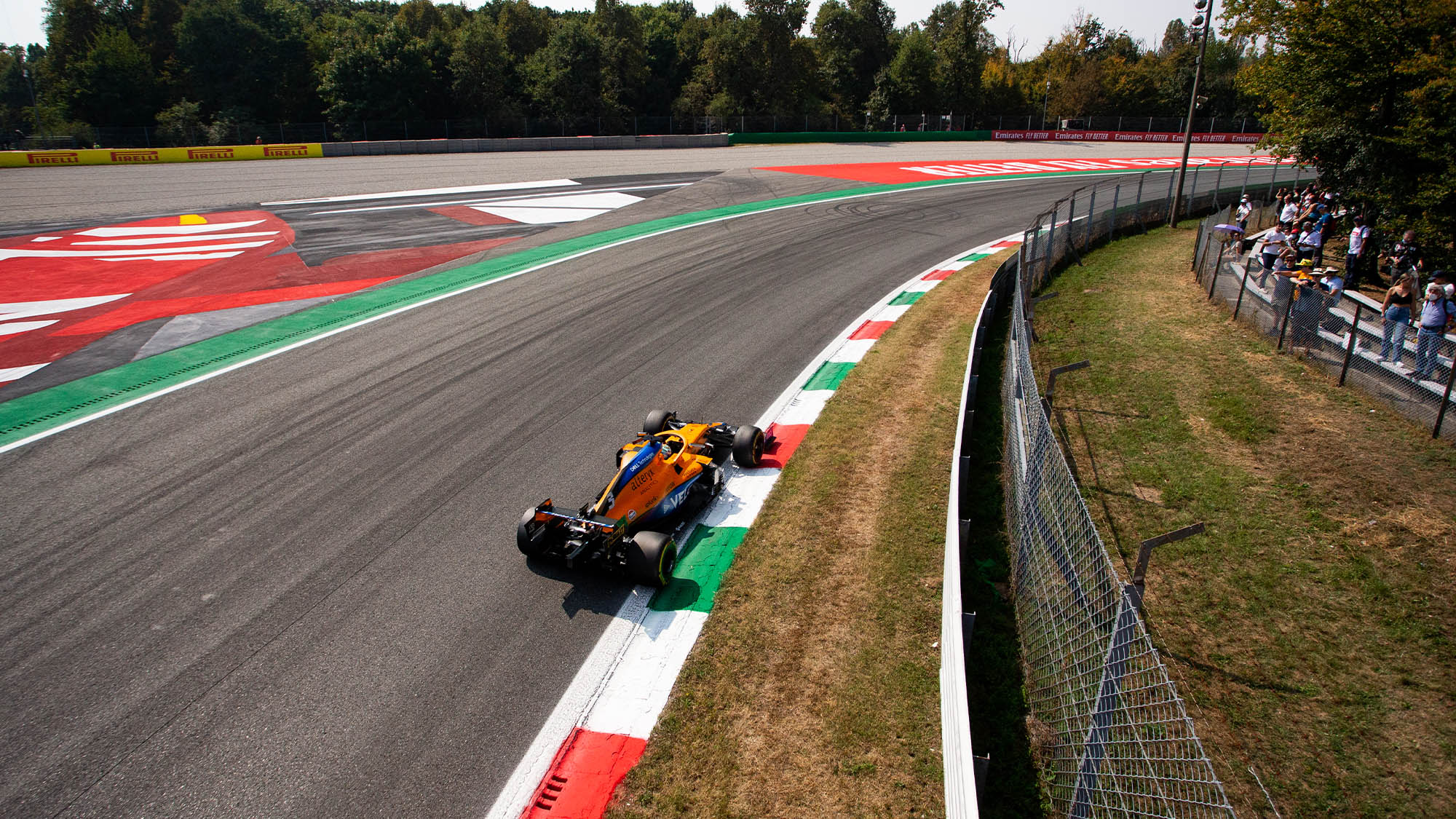 McLaren of Daniel Ricciardo at Monza