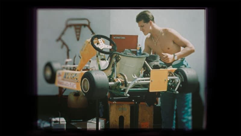 Michael Schumacher with go kart