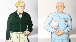 Mike Hawthorn Stirling Moss cutouts