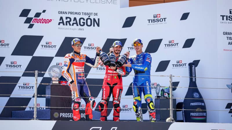 MotoGP Aragon podium 2021