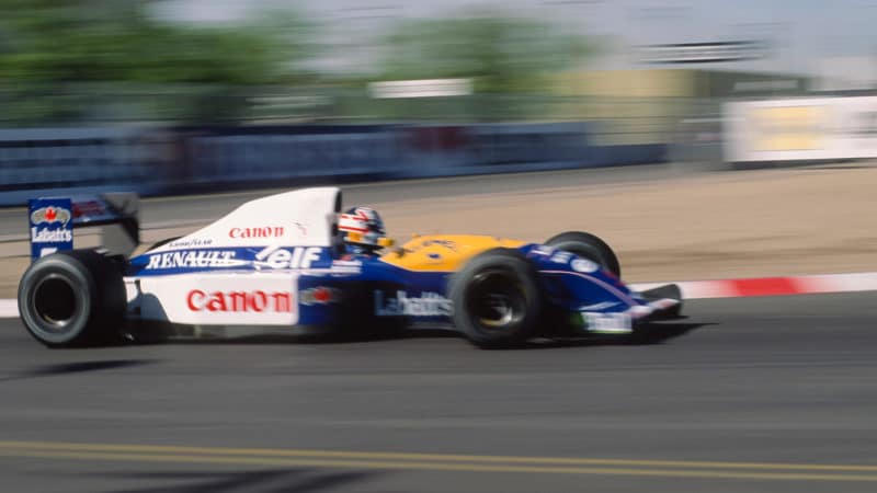 Nigel Mansell in the 1991 US Grand Prix