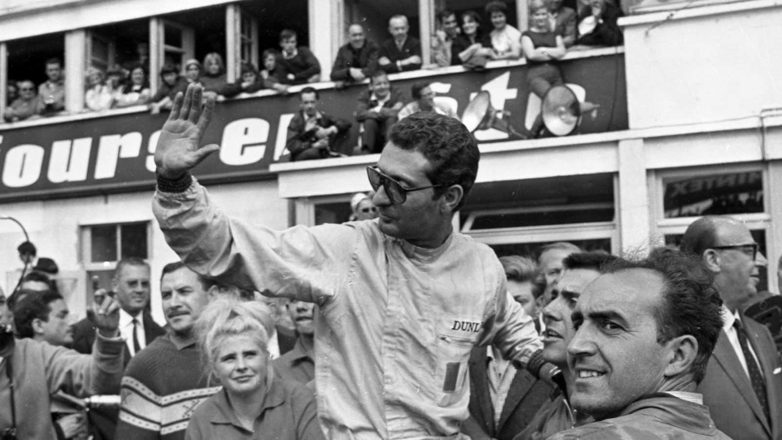 Nino Vaccarella celebrates Le Mans victory in 1964