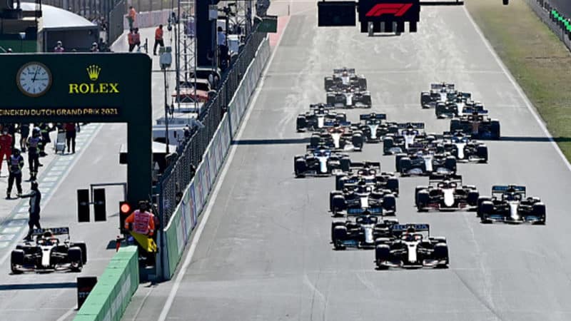 Start of the 2021 Dutch Grand Prix