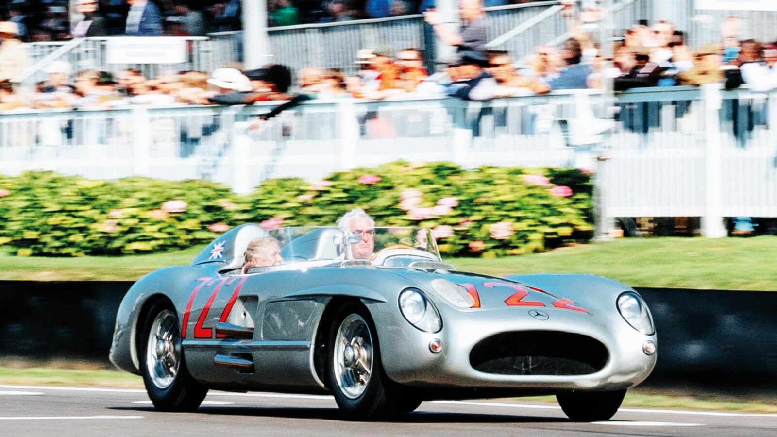 Stirling Moss's Mercedes 300 SLR No722 at Goodwood Revival 2021