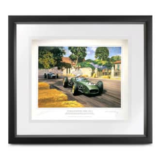 Product image for John Surtees signed Lotus 18 print by Michael Turner