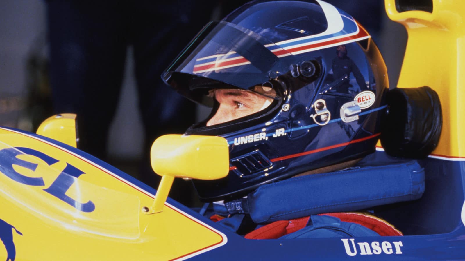 Al Unser Jr tests a Williams F1 car in 1992