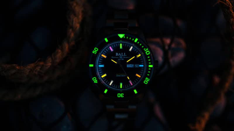 Ball Engineer glowing watch