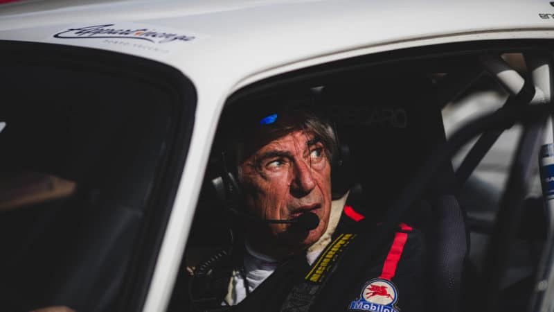 Bernard Beguin in car during Tour de Corse Historique