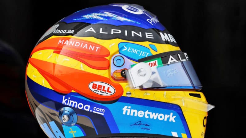 Fernando Alonso 2021 US Grand Prix helmet