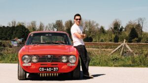 Filipe Alberquerque with Alfa romeo 2000 GTV