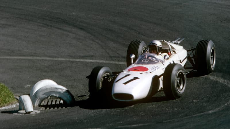 Honda of Richie Ginther at the 1965 Mexican Grand Prix