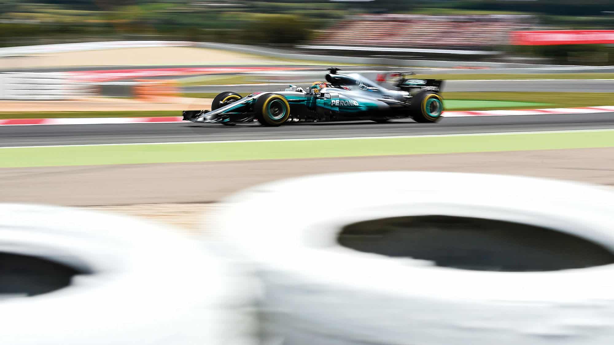 Mercedes of Lewis Hamilton during the 2017 Spanish Grand Prix
