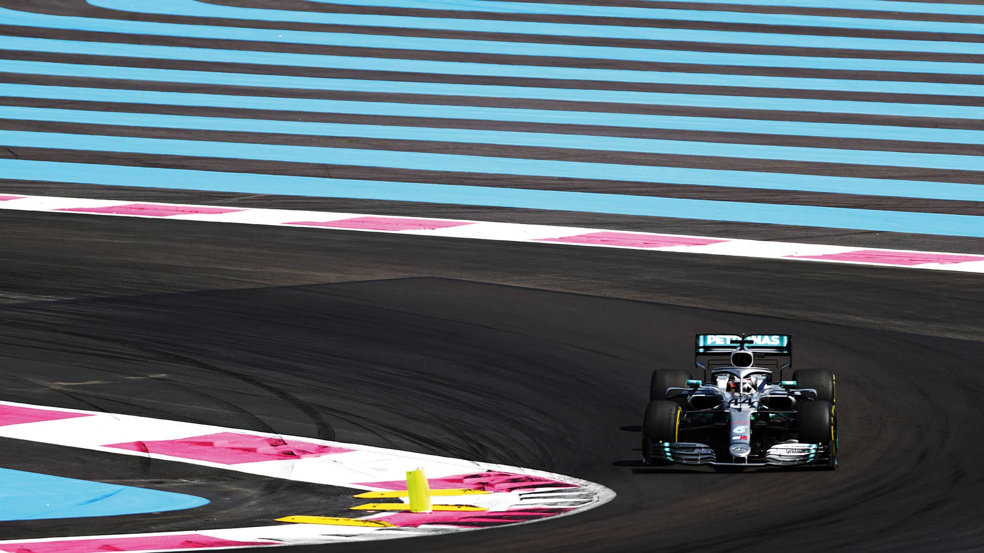 Mercedes of Lewis Hamilton on track at Paul Ricard