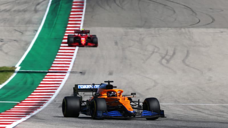 Daniel Ricciardo and Carlos Sainz at the US Grand Prix