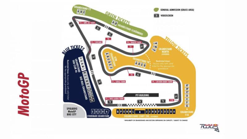 Red Bull Ring revisions map