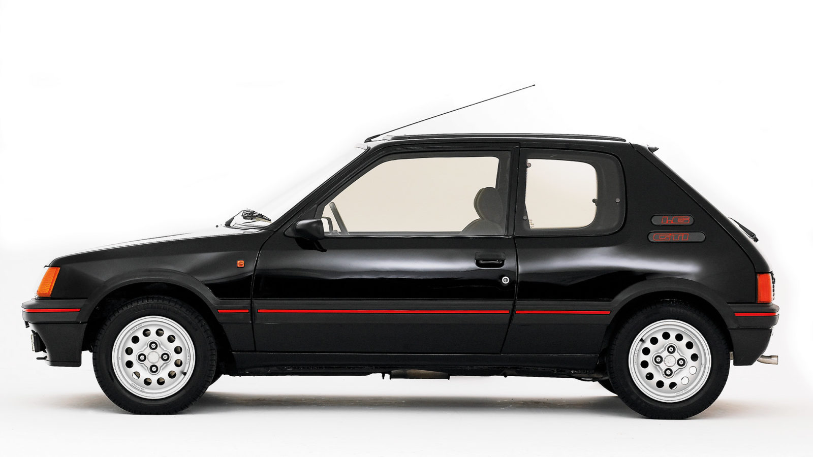 Side view of Peugeot 205 GTI